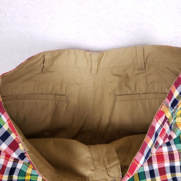 Cremieux Shorts Arnold Reversible Madras Preppy 35 Multicolor Summer Coastal - Picture 2 of 9